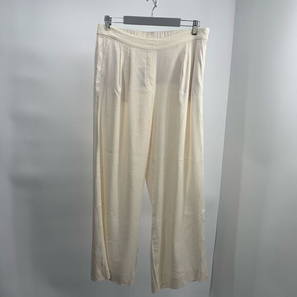 New J JILL linen blend white pants sz M womens - Picture 1 of 7